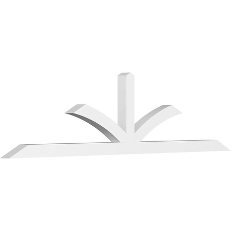 Ekena Millwork Richland Architectural Grade PVC Gable Bracket, 108"W x 27"H x 4"D x 4"F, 6/12 Pitch GBP108X27X0404RIC00